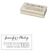 Tampons Encreurs Nom Et Adresse Du Script De Calligraphie Personnal (Tamponné)