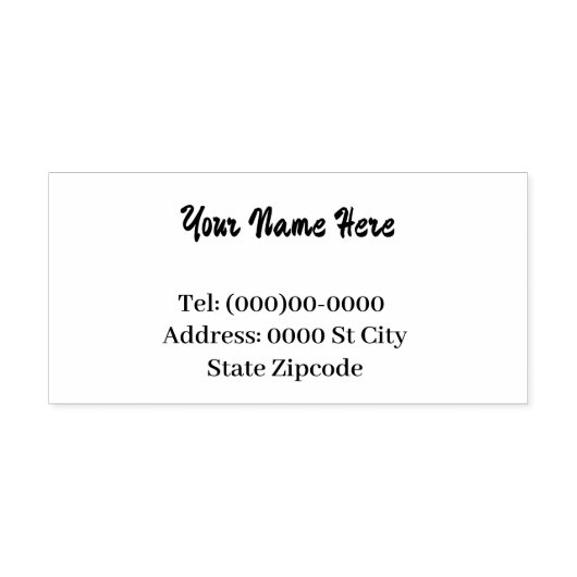 Tampons Encreurs Nom et adresse Timbre en caoutchouc personnalisabl (Impression)