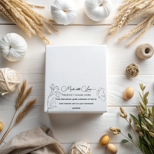 Tampons Encreurs Nom Et Instructions De Soins Minimaux Élégants Du