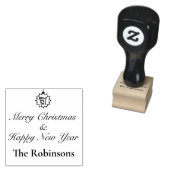 Tampons Encreurs Nom personnalisable Joyeux Noël et Bonne Année (Tamponné)