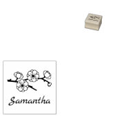 Tampons Encreurs Nom personnalisé 1x1 de la branche en floraison (Tamponné)