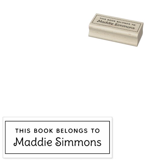 Tampons Encreurs Nom Personnalisé Ce Livre Appartient À La Biblioth (Tamponné)