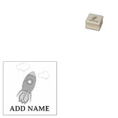 Tampons Encreurs Nom personnalisé de la fusée spatiale du dessin (Tamponné)