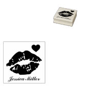 Tampons Encreurs Nom personnalisé des lèvres de baiser (Tamponné)