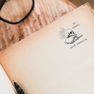 Tampons Encreurs Nom Personnalisé Du Livre Gothique vintage De La B