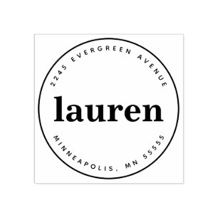Tampons Encreurs Nom personnalisé en gras classique