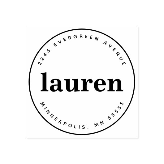 Tampons Encreurs Nom personnalisé en gras classique (Impression)