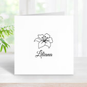 Tampons Encreurs Nom personnalisé Fleur Lily Exotique