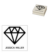 Tampons Encreurs Nom personnalisé géométrique Timbre en caoutchouc  (Tamponné)