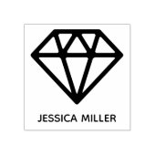 Tampons Encreurs Nom personnalisé géométrique Timbre en caoutchouc  (Impression)