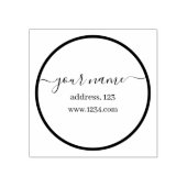 Tampons Encreurs Nom personnalisé gris simple Timbre en caoutchouc (Impression)