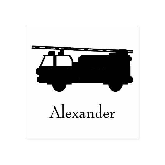 Tampons Encreurs Nom propre Camion Firetruck personnalisé initial (Impression)