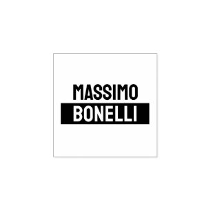 Tampons Encreurs Nom propre Minimaliste Moderne Simple Noir Blanc