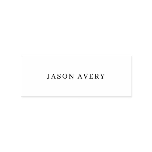 Tampons Encreurs Nom Serif Stylisé Simple Imprimé Moderne (Impression)