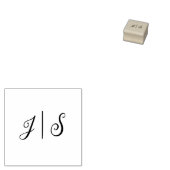 Tampons Encreurs Nom simple du Mariage Monogramme Timbre en caoutch (Tamponné)