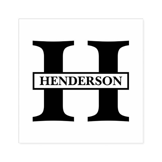 Tampons Encreurs Nom simple du monogramme (Impression)