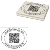 Tampons Encreurs Nom Site Web QR Code Round Modèle en caoutchouc ro (Tamponné)