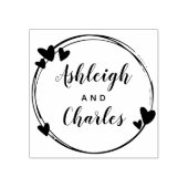 Tampons Encreurs Noms de calligraphie des coeurs mignons (Impression)