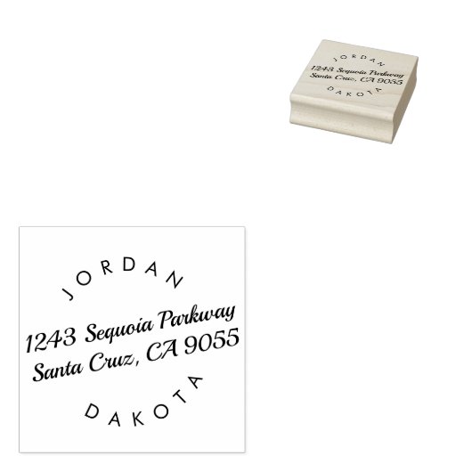 Tampons Encreurs Noms de couple Script moderne Adresse de retour (Tamponné)