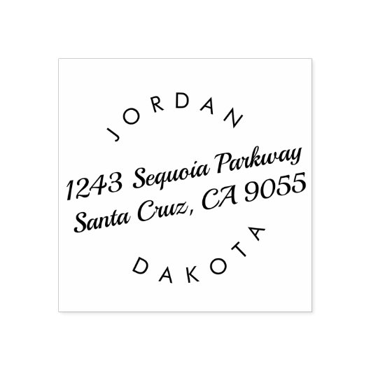 Tampons Encreurs Noms de couple Script moderne Adresse de retour (Impression)