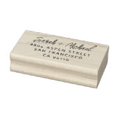 Tampons Encreurs Noms de couples de script moderne Adresse de retou (Tampon)