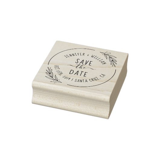 Tampons Encreurs Noms De Couples Rustiques manuscrits Enregistrer L (Tampon)