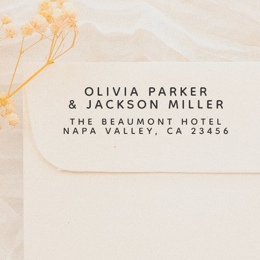 Tampons Encreurs Noms des couples d'adresses minimalistes modernes