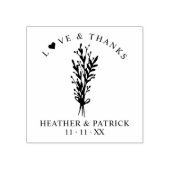 Tampons Encreurs Noms et dates de mariage Branches botaniques chic (Impression)