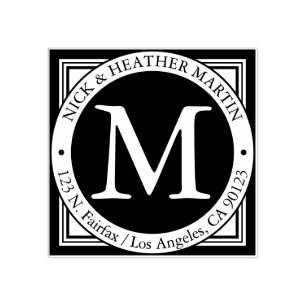 Tampons Encreurs Noms, nom de famille, initiale et adresse de retou