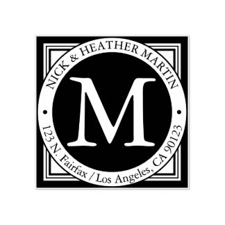 Tampons Encreurs Noms, nom de famille, initiale et adresse de retou