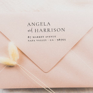 Tampons Encreurs Noms simples et élégants Mariage Adresse de retour