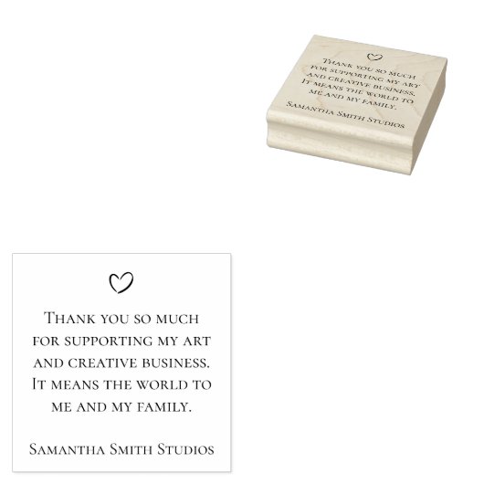 Tampons Encreurs Note de timbre de Merci d'entreprise créative (Tamponné)