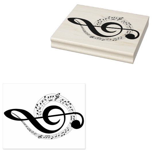 Tampons Encreurs Note musicale Timbre en caoutchouc (Tamponné)