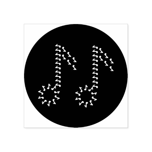 Tampons Encreurs Notes musicales faites de notes en cercle (Impression)