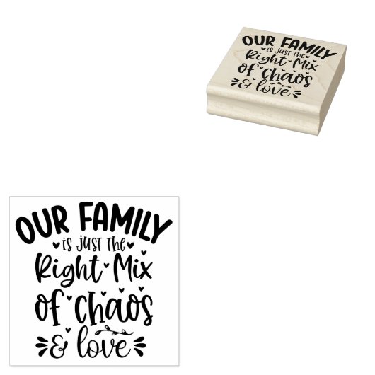Tampons Encreurs Notre famille : le parfait mélange de chaos et d'a (Tamponné)