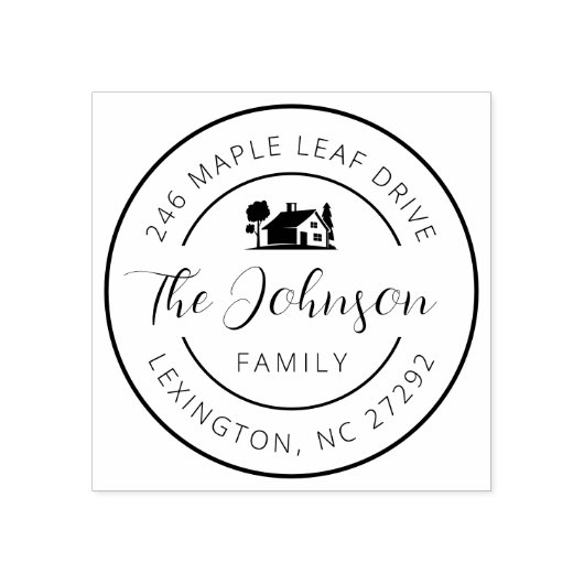 Tampons Encreurs Notre nouveau Faire-part d'adresse à la maison (Impression)