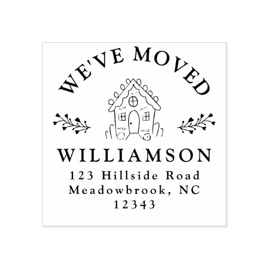 Tampons Encreurs Nous avons déménagé Noël Gingerbread Maison de Noë (Impression)