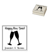 Tampons Encreurs Nouvel An élégant/heureux + Lunettes de Couple/Cha (Tamponné)