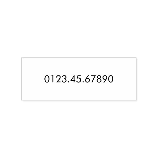 Tampons Encreurs Numéro de compte personnalisé Timbre en caoutchouc (Impression)