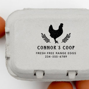Tampons Encreurs Oeuf de ferme de poulet botanique rustique