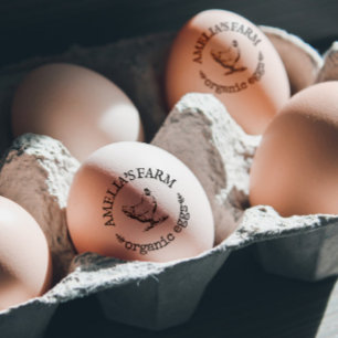 Tampons Encreurs Oeuf Vintage de poulet personnalisé