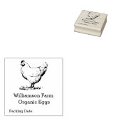 Tampons Encreurs Oeufs Carton Étiquette Poulet bio Oeufs (Tamponné)