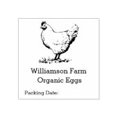 Tampons Encreurs Oeufs Carton Étiquette Poulet bio Oeufs (Impression)