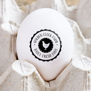 Tampons Encreurs Œufs de Ferme Rustiques Entreprise de Poulets