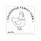 Tampons Encreurs OEufs de poulet à date simple Ferme d'oeufs person (Impression)