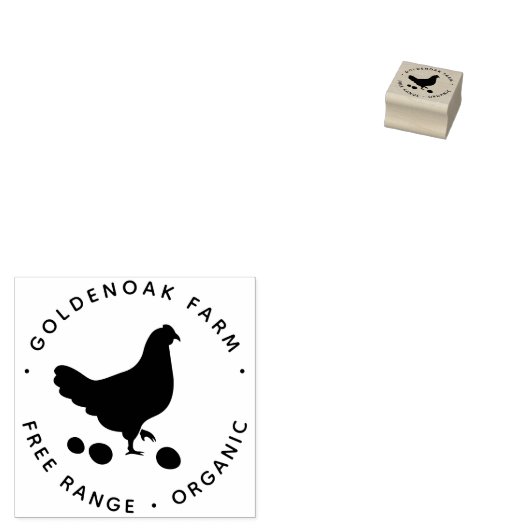 Tampons Encreurs OEufs De Poulet De Poisson Personnalisés Simples O (Tamponné)