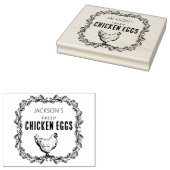 Tampons Encreurs Oeufs De Poulet Sur Mesure, Petite Entreprise (Tamponné)