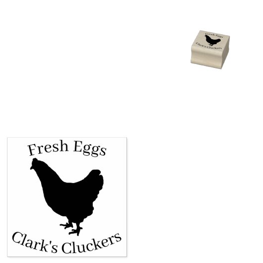 Tampons Encreurs Oeufs Frais Clarks Poulet Noir de poule (Tamponné)