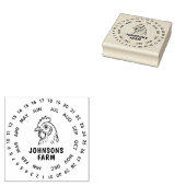 Tampons Encreurs Oeufs frais de ferme Carton Date Roue (Tamponné)