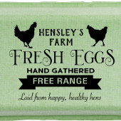 Tampons Encreurs OEufs frais de ferme personnalisés Carton Stamp He